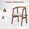 Costway Wooden Dining Chairs Set of 2/4 with Wrap-around Armrest & Padded Seat for Kitchen